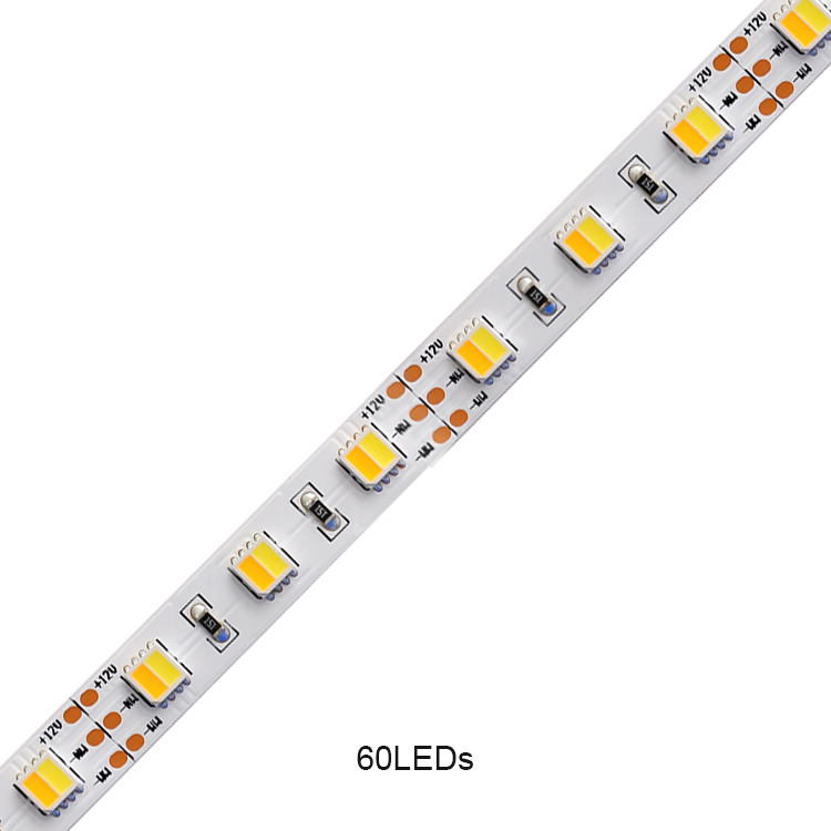 Luce Striscia LED CCT 12V Dimmerabile IP67 5 Metri per Muro Esterno Cartongesso e Gradini